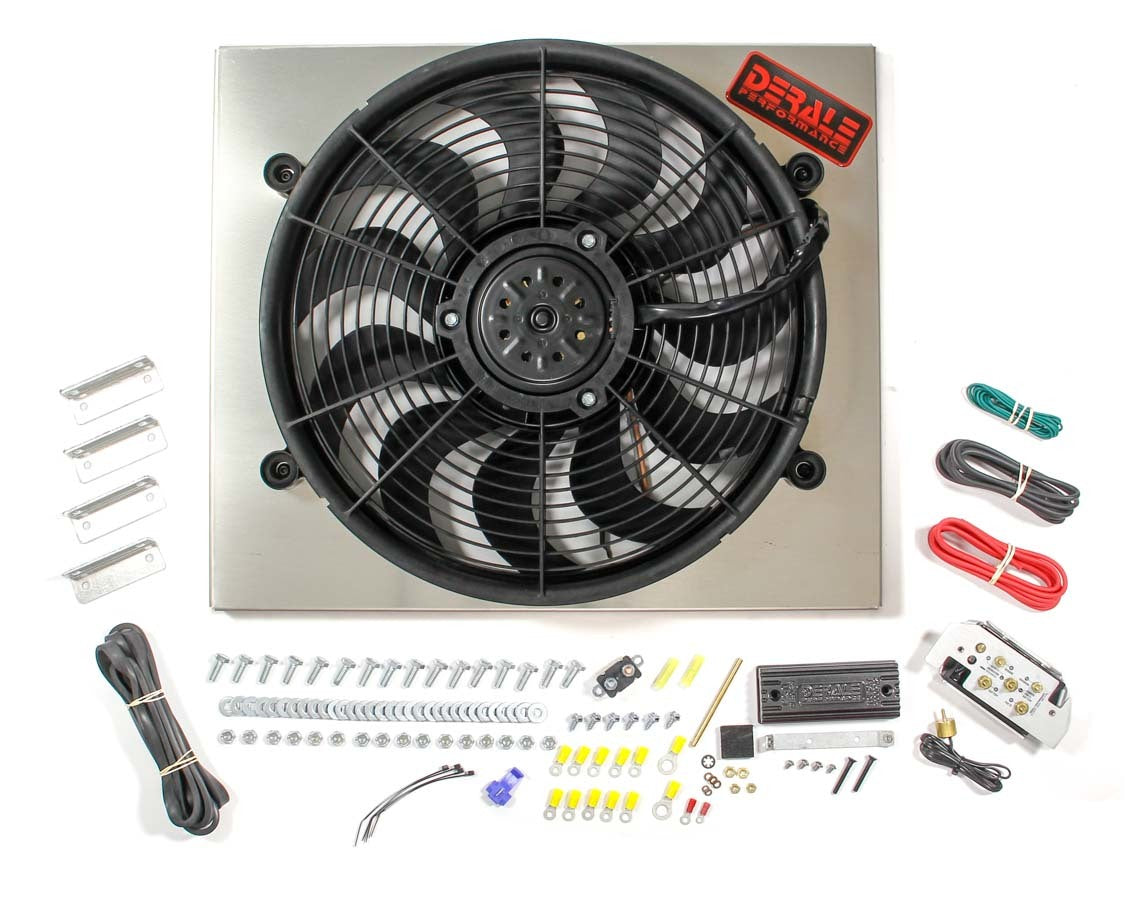 Derale PWM Single RAD Fan/ Aluminum Shroud Assembly MPN DER66821
