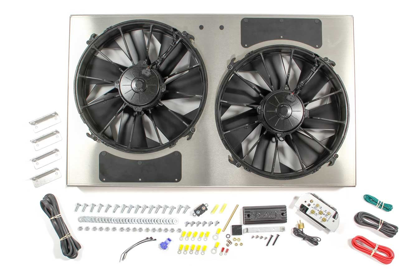 Derale PWM Dual RAD Fan/ Aluminum Shroud Assembly MPN DER66838