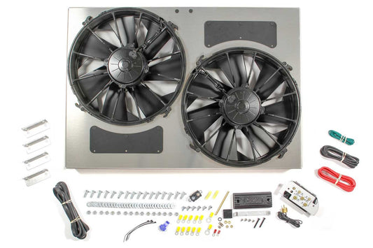 Derale PWM Dual RAD Fan/ Aluminum Shroud Assembly MPN DER66842