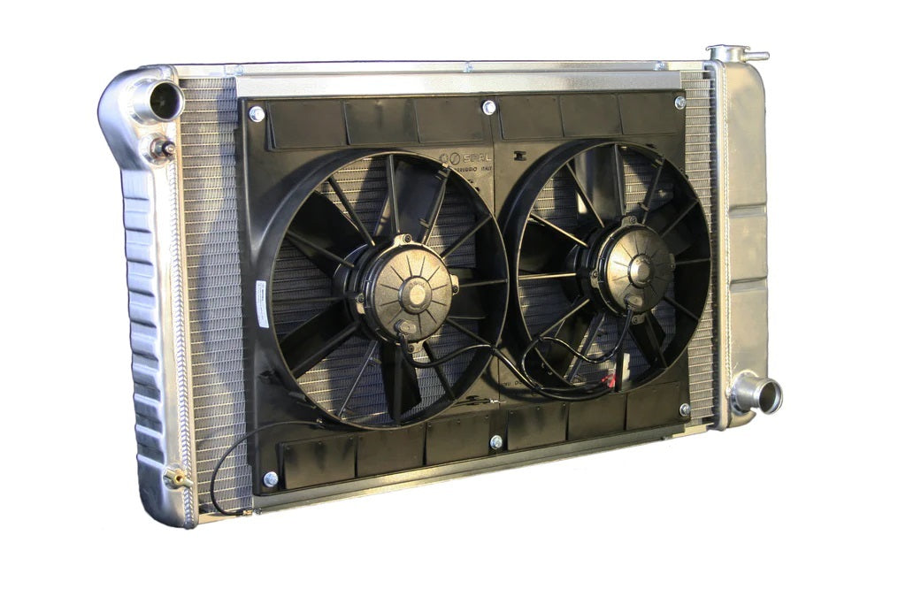 Dewitts Radiator Radiator w/Fans Chevelle 68-72 Manual Trans Raw MPN DEW32-4139003M For GM A-Body 1968-72