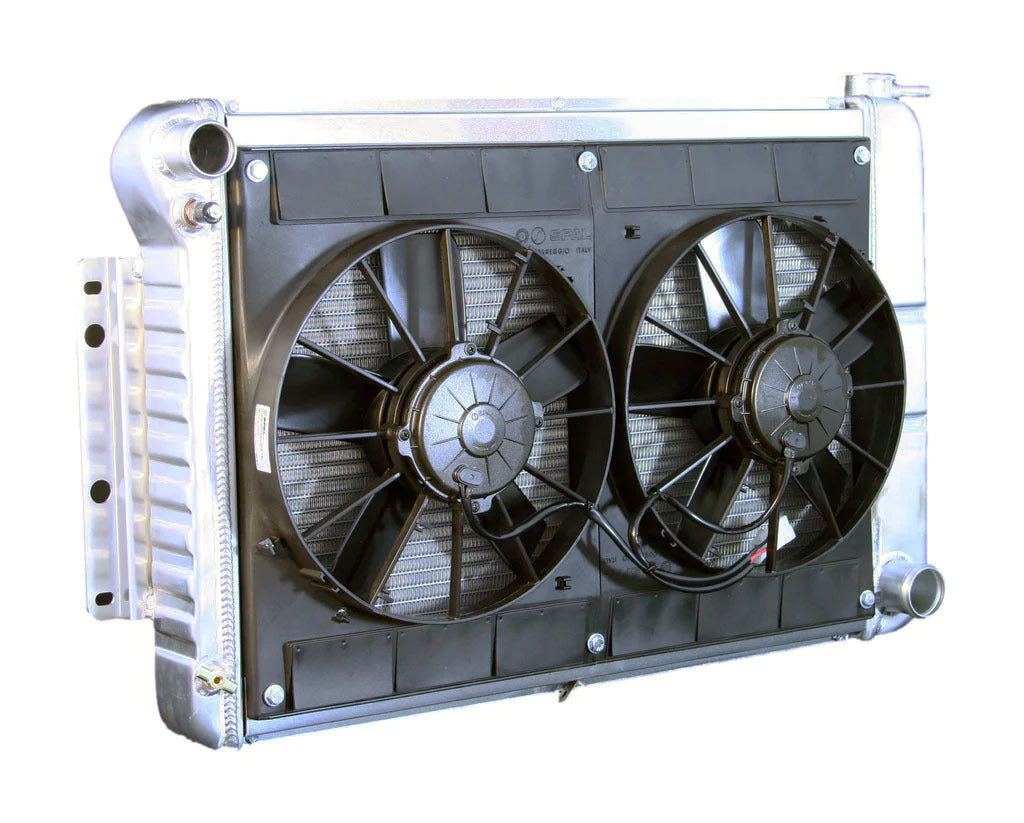 Dewitts Radiator Radiator w/Fans Camaro 67-69 BBC Man Trans Raw MPN DEW32-4139022M For GM F-Body 1967-69
