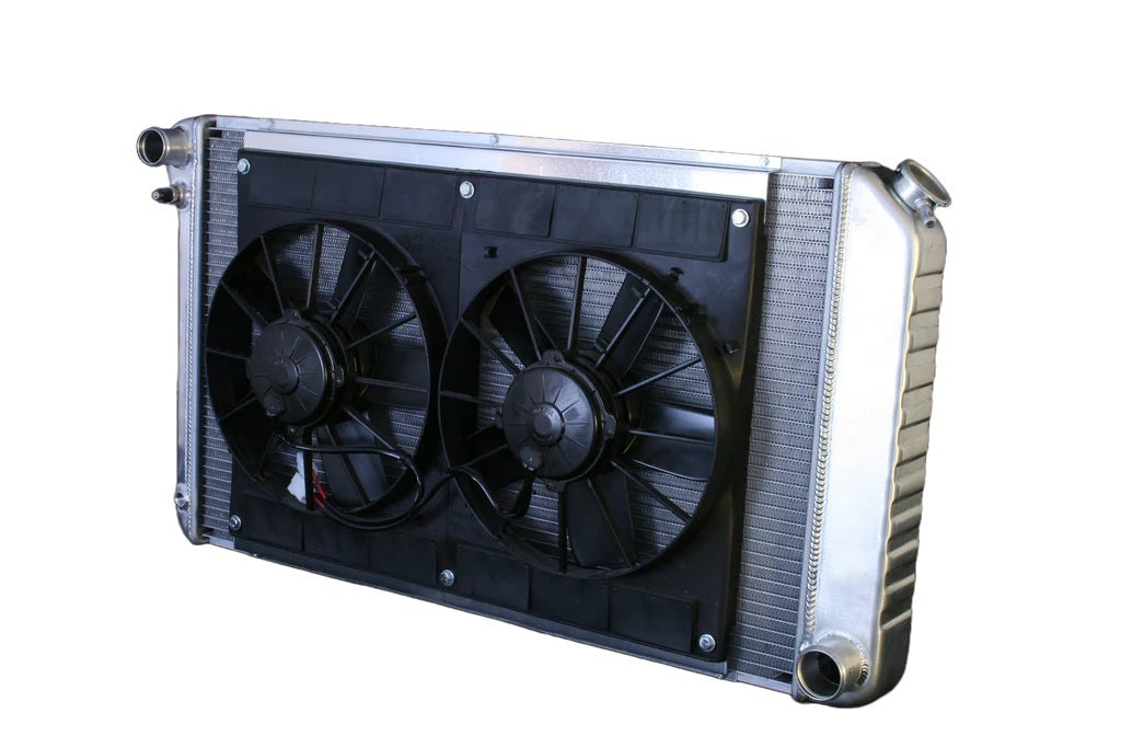 Dewitts Radiator Radiator w/Fans Chevelle 73-77 Manual Trans Raw MPN DEW32-4139034M For GM A-Body 1973-77