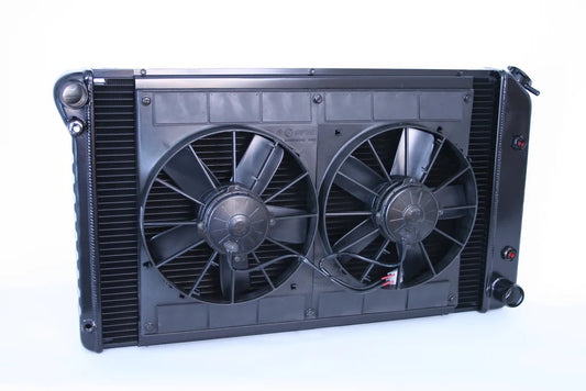 Dewitts Radiator Radiator w/Fans Camaro 70-81 Auto Trans Black MPN DEW32-4239005A For GM F-Body 1970-81