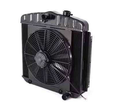 Dewitts Radiator Radiator w/Fans 55-57 Chevy Auto Trans Black MPN DEW32-4239013A For Chevy Fullsize 1955-57
