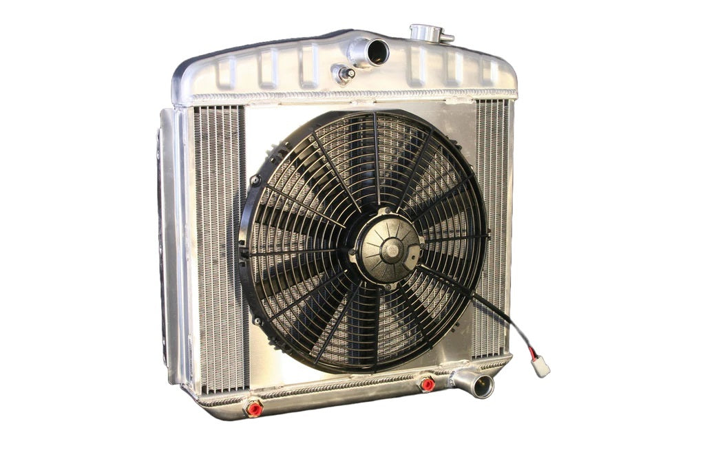 Dewitts Radiator Radiator w/Fans 55-57 Chevy LS Auto Trans Raw MPN DEW32-6139013A For Chevy Fullsize 1955-57