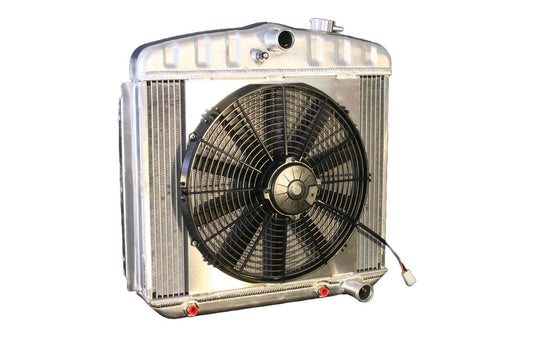 Dewitts Radiator Radiator w/Fans 55-57 Chevy LS Auto Trans Raw MPN DEW32-6139013A For Chevy Fullsize 1955-57