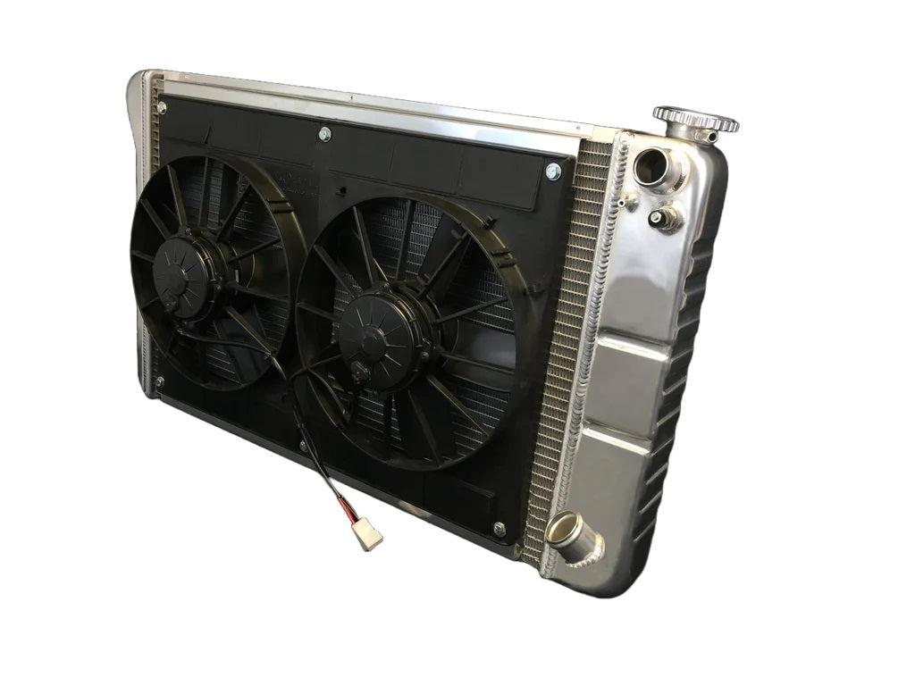Dewitts Radiator Radiator w/Fans C-10 Trk LS 67-72 Man Trans Raw MPN DEW32-6139018M For GM Fullsize Truck 1967-72