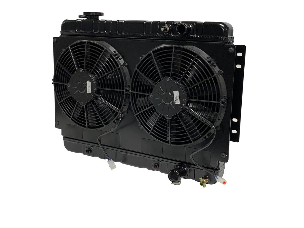 Dewitts Radiator Radiator w/fans Chevelle 64-67 LS Man Trans Blk MPN DEW32-6239002A For GM A-Body 1964-67