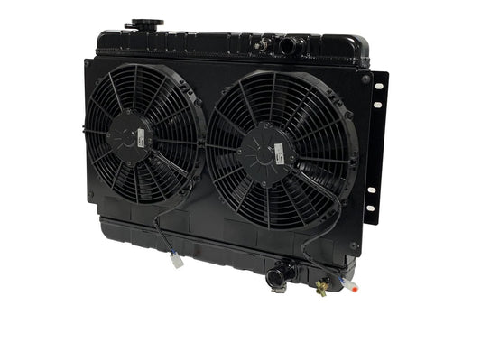 Dewitts Radiator Radiator w/Fans Chevelle 68-72 LS Man Trans Blk MPN DEW32-6239003M For GM A-Body 1968-72