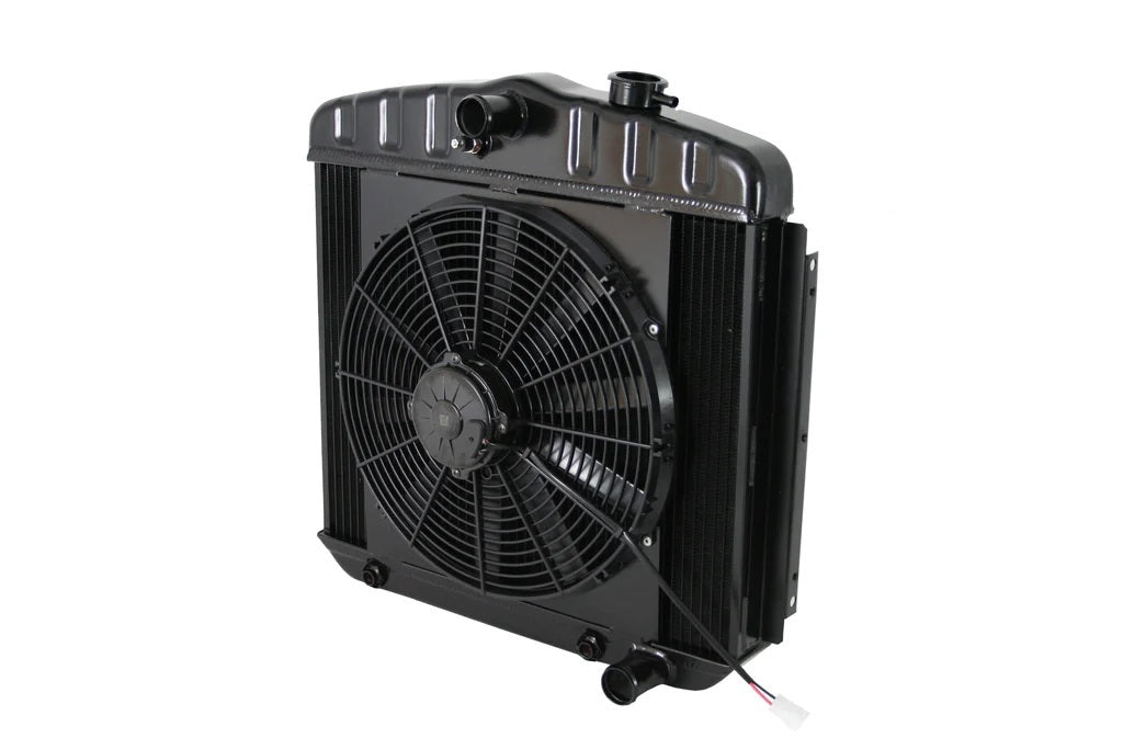 Dewitts Radiator Radiator w/Fans 55-57 Chevy LS Auto Trans Blk MPN DEW32-6239013A For Chevy Fullsize 1955-57