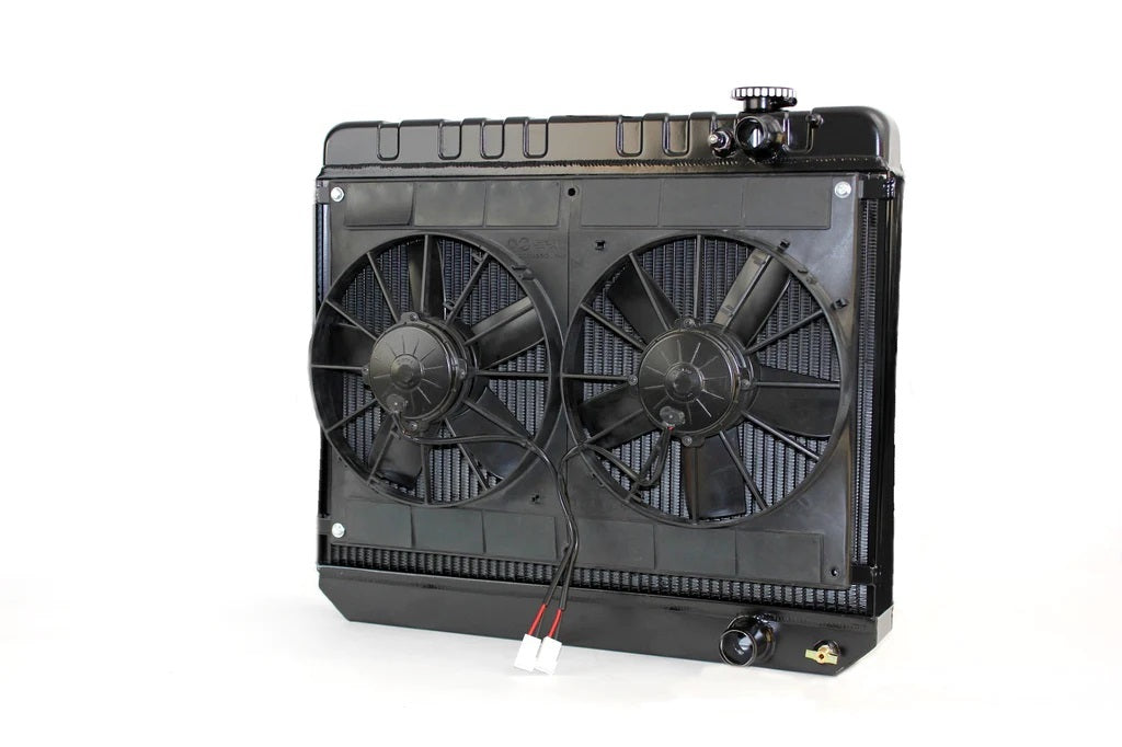 Dewitts Radiator Radiator w/Fans C-10 Trk LS 63-66 Man Trans Blk MPN DEW32-6239017M For GM Fullsize Truck 1963-66