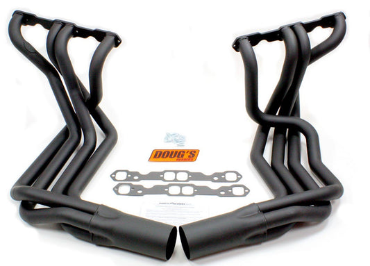 Dougs Headers SBC Side Mount Headers - Black - 63-82 Vette MPN DGHD380-B For Chevy Corvette 1963-82