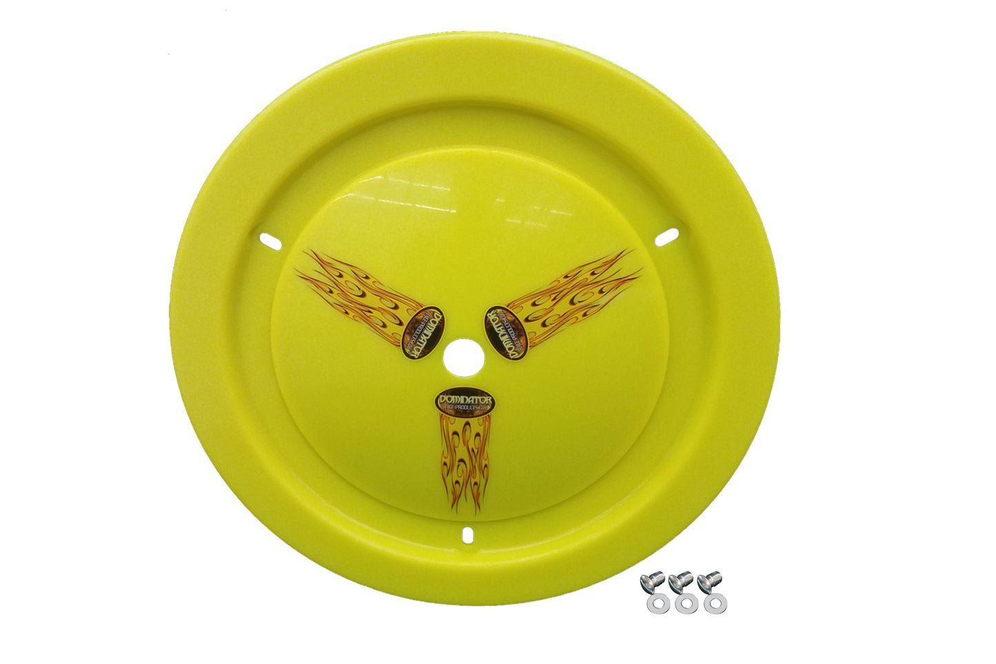 Dominator Race Products   Wheel Cover Dzus-On Fluo Yellow Real Style  DOM1006-D-FYE
