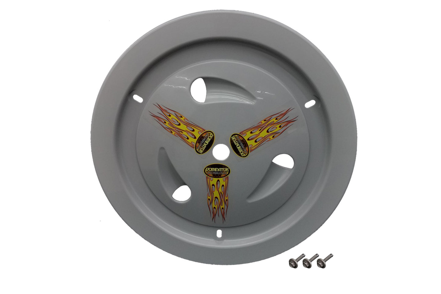 Dominator Race Products   Wheel Cover Bolt-On Gray Real Style  DOM1007-B-GRY