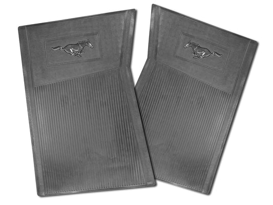 Drake Automotive Group 65-66 Mustang Pony Floor Mats Black MPN DRAC5ZZ-6513086-BK For Ford Mustang 1965-66