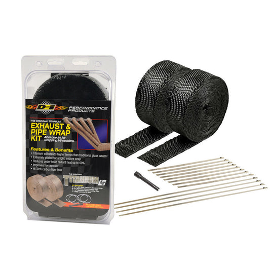 Design Engineering Exhaust & Pipe Wrap Kit Black Titanium MPN DSN10073