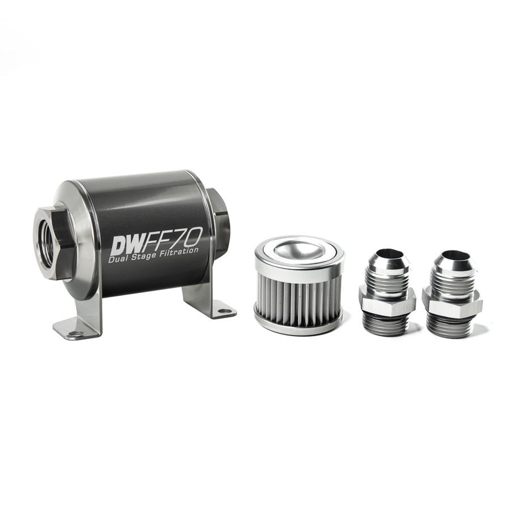 Deatschwerks In-line Fuel Filter Kit 10an 10-Micron MPN DWK8-03-070-010K-10