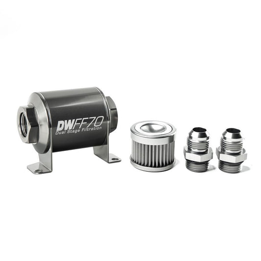Deatschwerks In-line Fuel Filter Kit 10an 10-Micron MPN DWK8-03-070-010K-10