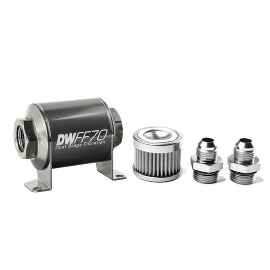 Deatschwerks In-line Fuel Filter Kit 8an 10-Micron MPN DWK8-03-070-010K-8