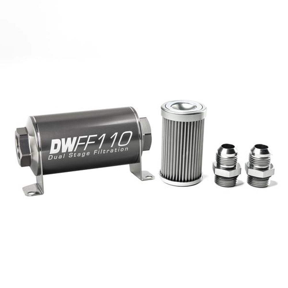 Deatschwerks In-line Fuel Filter Kit 10an 10-Micron MPN DWK8-03-110-010K-10