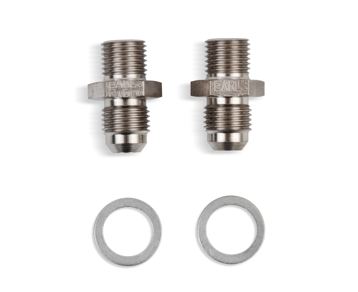 Earls   6an Male to 1/4-18 NPSM Adapter Fittings 2pk  EAR940006ERL