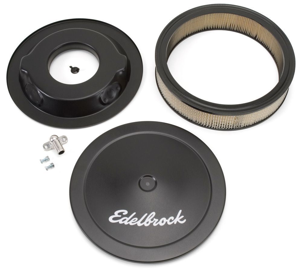 Edelbrock   14in Signature Series A/C - Black  EDE1223