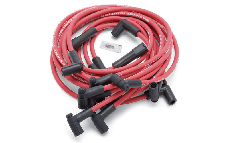 Edelbrock Max Fire Plug Wire Set SBC w/HEI 90 Degree Red MPN EDE22713 For Chevy