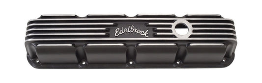 Edelbrock SBM Classic Finned V/C's - Black MPN EDE41773 For Mopar