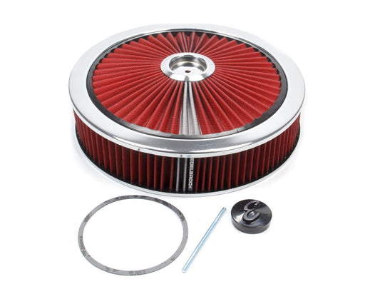 Edelbrock Air Cleaner Kit - 14in Dia. Breathable - Red MPN EDE43660