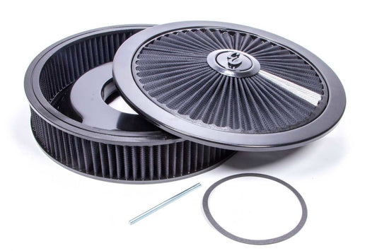 Edelbrock Air Cleaner Kit - 14in Dia. Breathable - Black MPN EDE43662