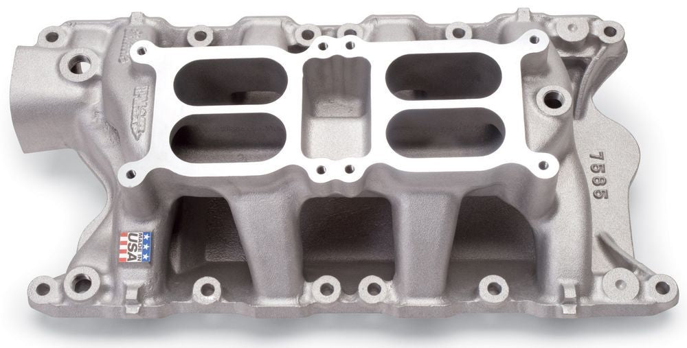 Edelbrock SBF Performer RPM Dual Quad A/G Manifold - 351W MPN EDE7585 For Ford