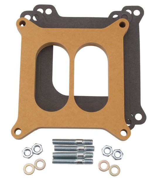 Edelbrock Carburetor Spacer - .5in Divided - Wood MPN EDE8725