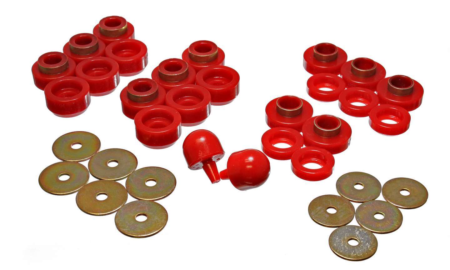 Energy Suspension Body Mount Bushings Jeep Red MPN ENE2-4107R For Jeep Wrangler TJ 1997-2006