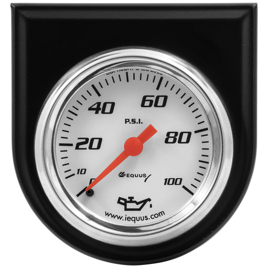 Equus   2.0 Dia Oil Pressure Gauge w/Black Panel  EQUE5244