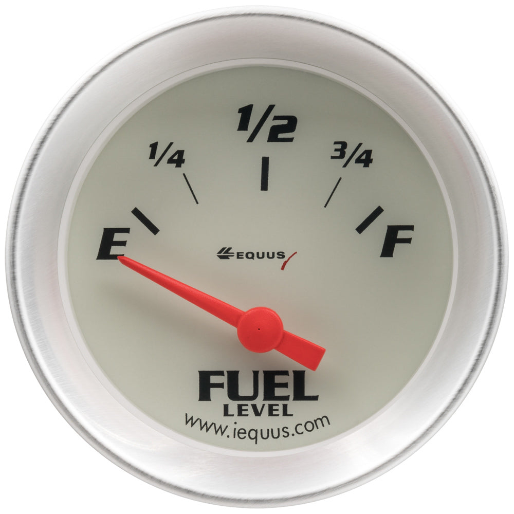 Equus 2.0 Dia Fuel Level Gauge Silver MPN EQUE8362