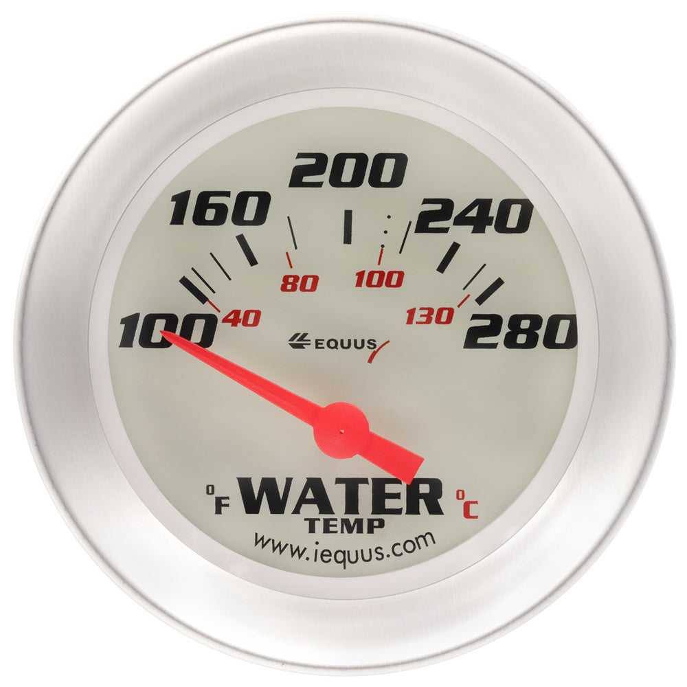 Equus 2-5/8 Dia Water Temp Gauge Silver 100-280 MPN EQUE8462