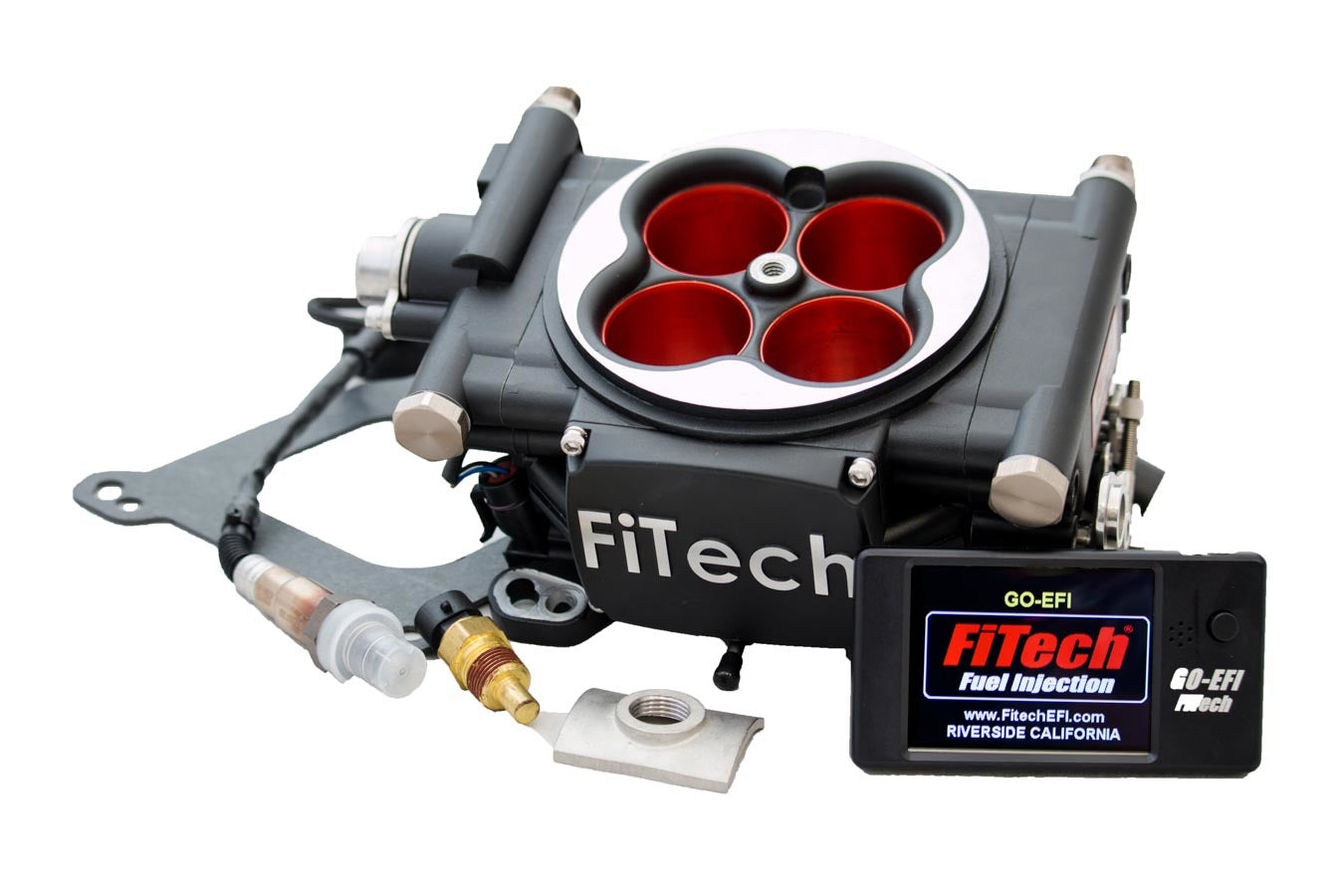 Fitech Fuel Injection   Go EFI Power Adder 600hp Kit Matte Black  FIT30004