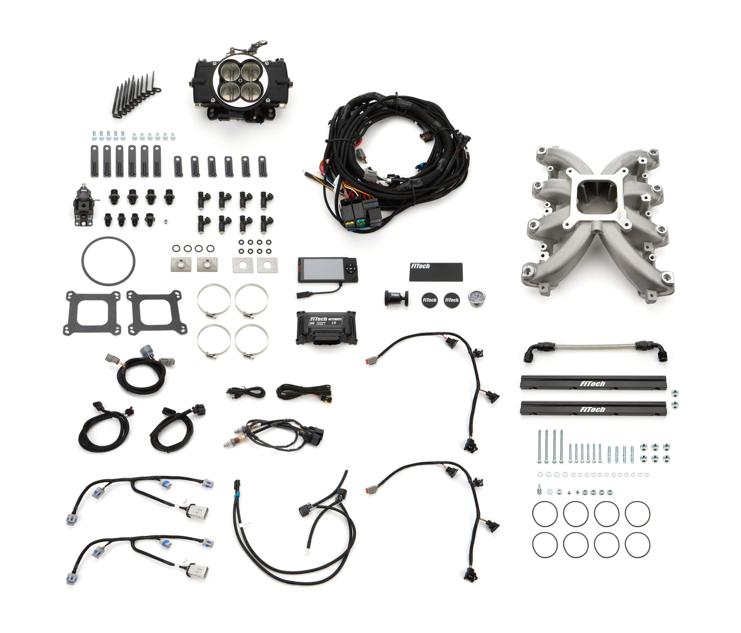 Fitech Fuel Injection Retro LS Port 750 HP EFI System w/LS1 Intake MPN FIT37005 For GM LS-Series