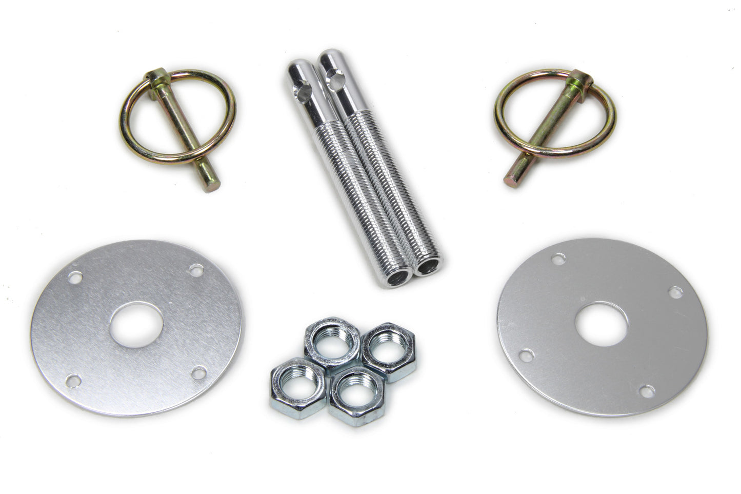 Fivestar   Hood Pin Kit  3/8in Alum Silver 2-pack  FIV10001-34033