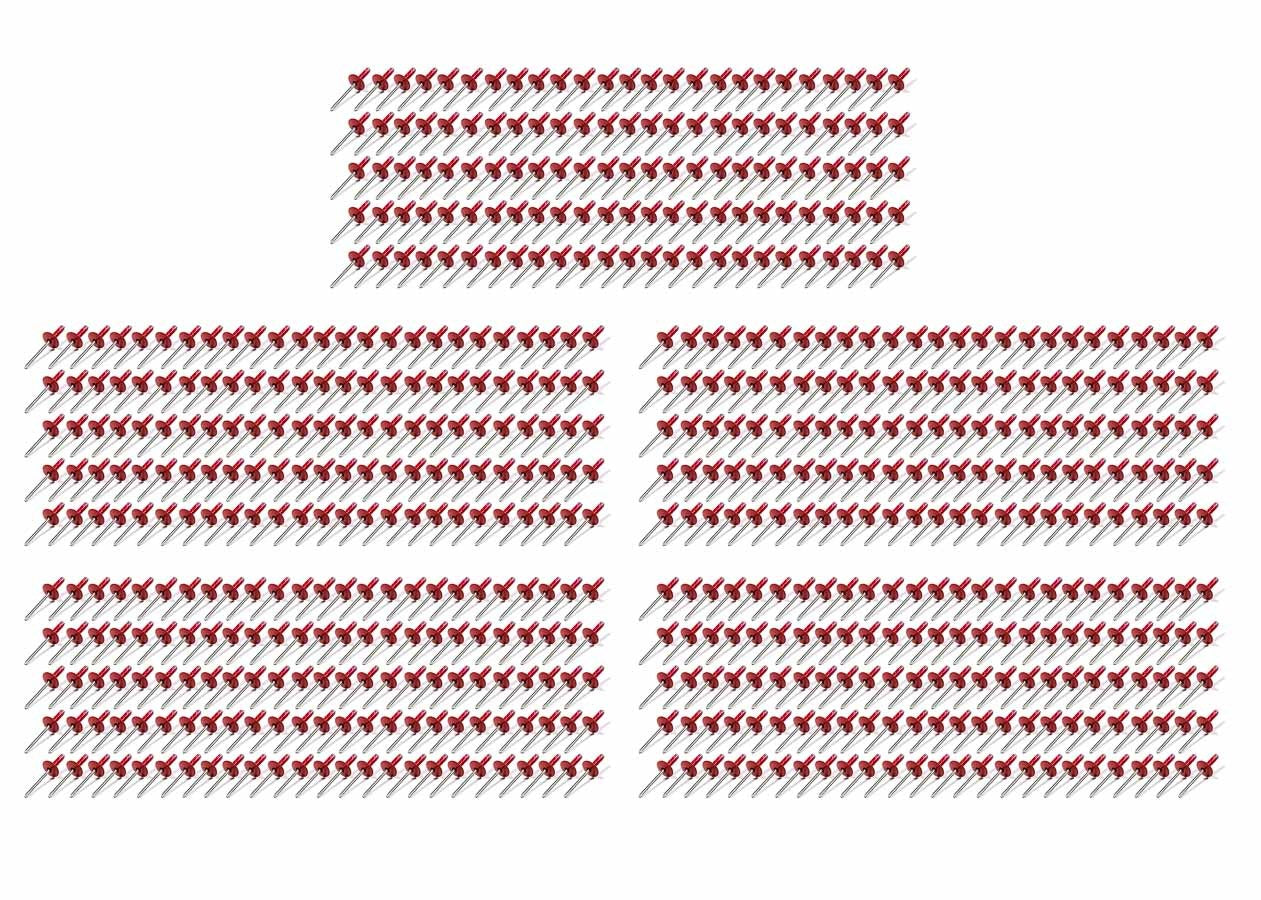 Fivestar   Lrg Hd Rivet Red Multi-Grip 500pk  FIV814R-500L