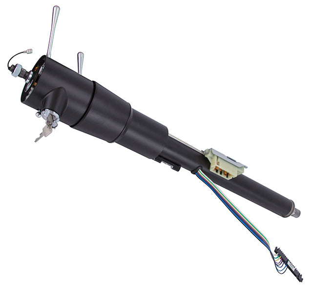 Flaming River   79-86 Jeep CJ Steering Column Floorshift Black  FLAFR30019BK
