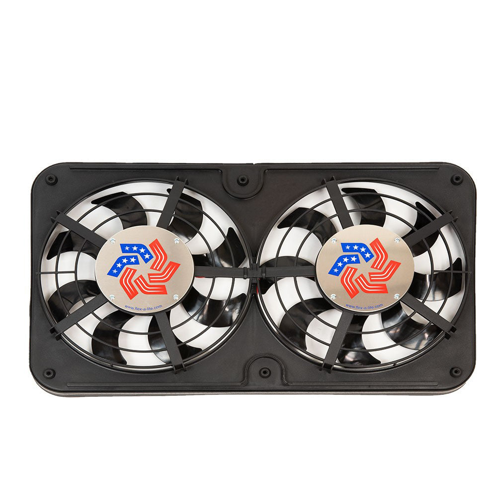 Flex-A-Lite Dual 12in Lo ProfilePull er Fans w/Controls MPN FLE116551