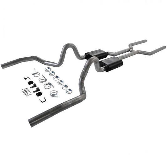 Flowmaster Header-Back Exhaust Kit 68-72 Chevelle V8 3in MPN FLO817200 For GM A-Body 1968-72