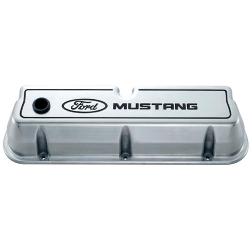 Ford Die Cast Alm Valve Cover Set w/Mustang Logo MPN FRD302-030 For Ford Mustang