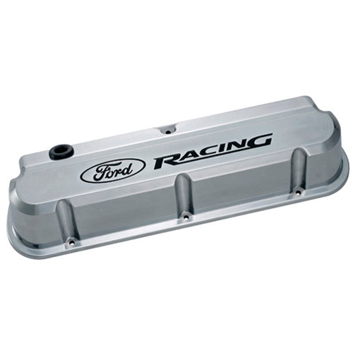 Ford SBF Alm Valve Cover Set Slant-Edge Polished MPN FRD302-138 For Ford