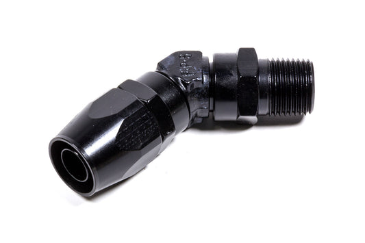 Fragola #10 45 Deg x 1/2 MPT Hose End Black MPN FRG194510-BL