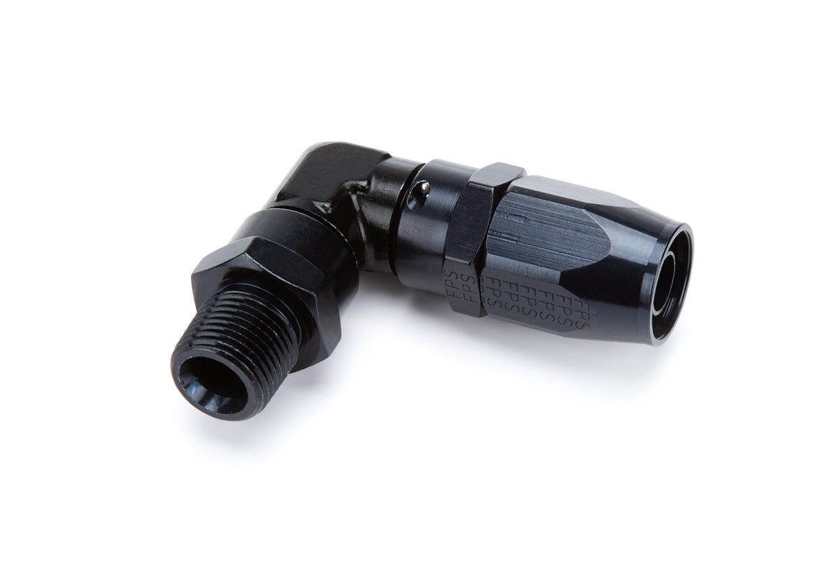 Fragola 8an 90-Deg Hose End to 3/8 MPT Fittng MPN FRG199008-BL
