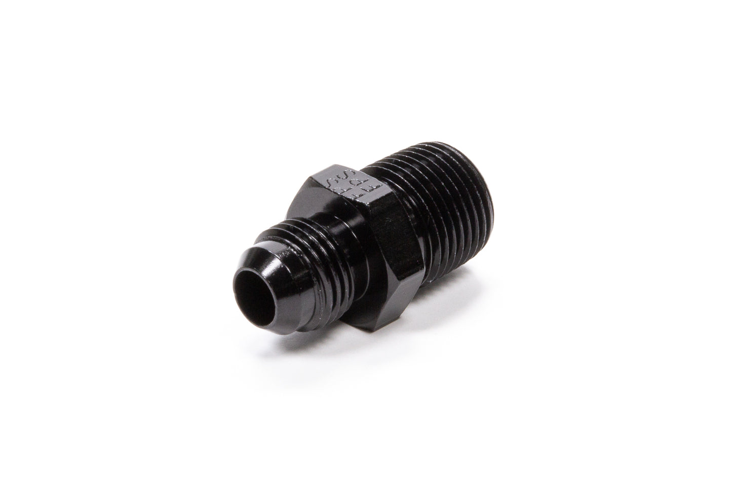 Fragola   Straight Adapter Fitting #6 x 3/8 MPT Black  FRG481666-BL