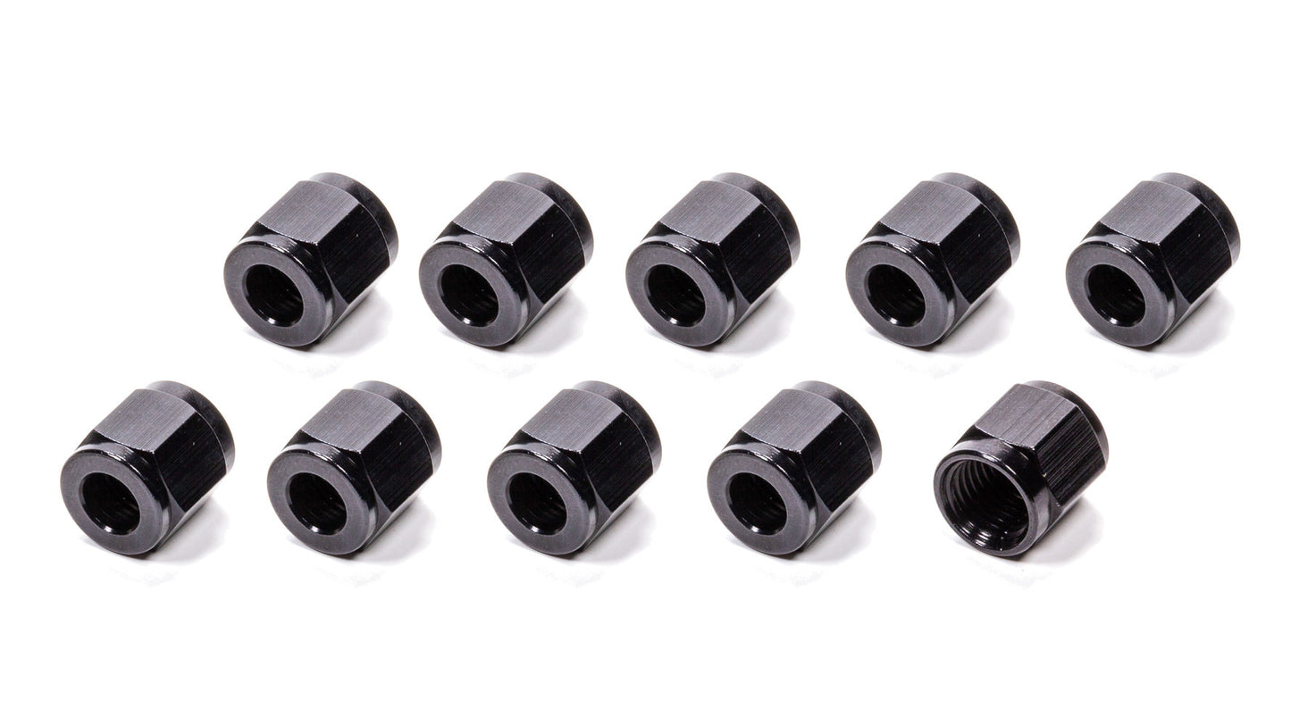 Fragola   #4 Aluminum Tube  Nuts (10pk) Black  FRG481804-BL-10
