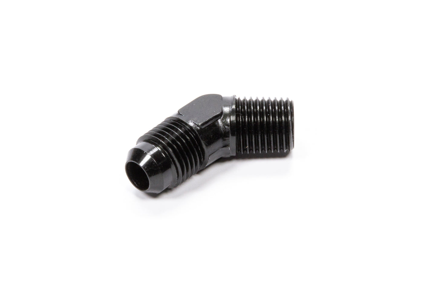 Fragola   45 Deg Adapter Fitting #8 x 1/4 MPT Black  FRG482307-BL